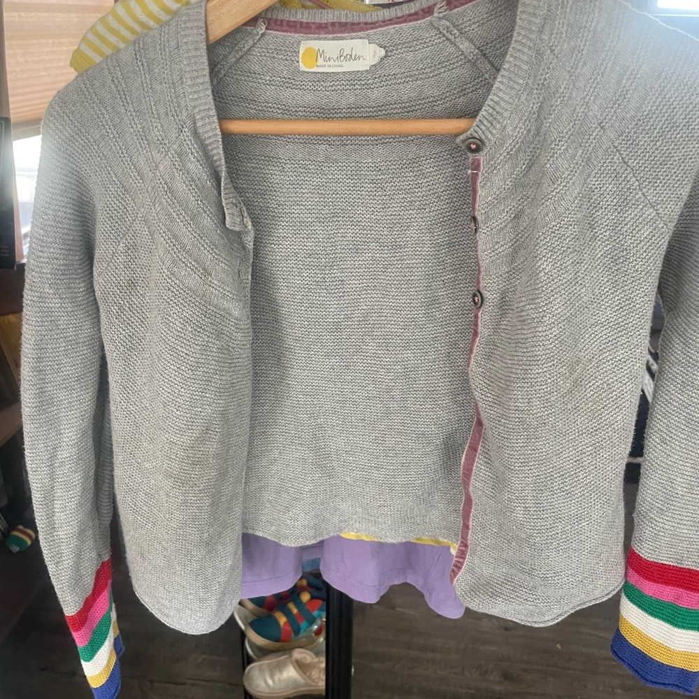 Gray & Multicolor Women's Sweater by Mud Pie